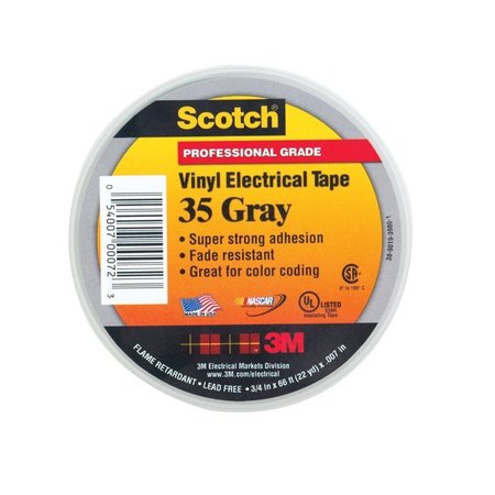 Scotch Elec Tape 3/4"X66' Gry 35-GRAY